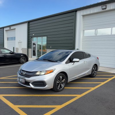 2014 Honda Civic with ceramic tint, after photo 1